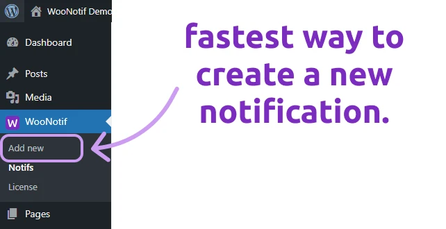 How to create new notification in woonotif | WooNotif | Woo Plugins