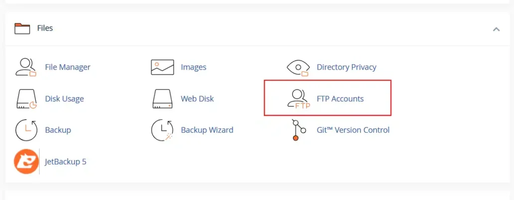 create ftp account