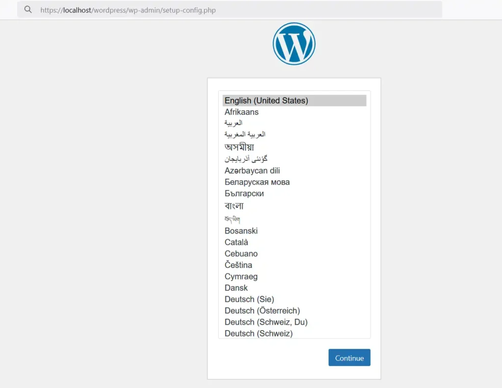 WordPress installer