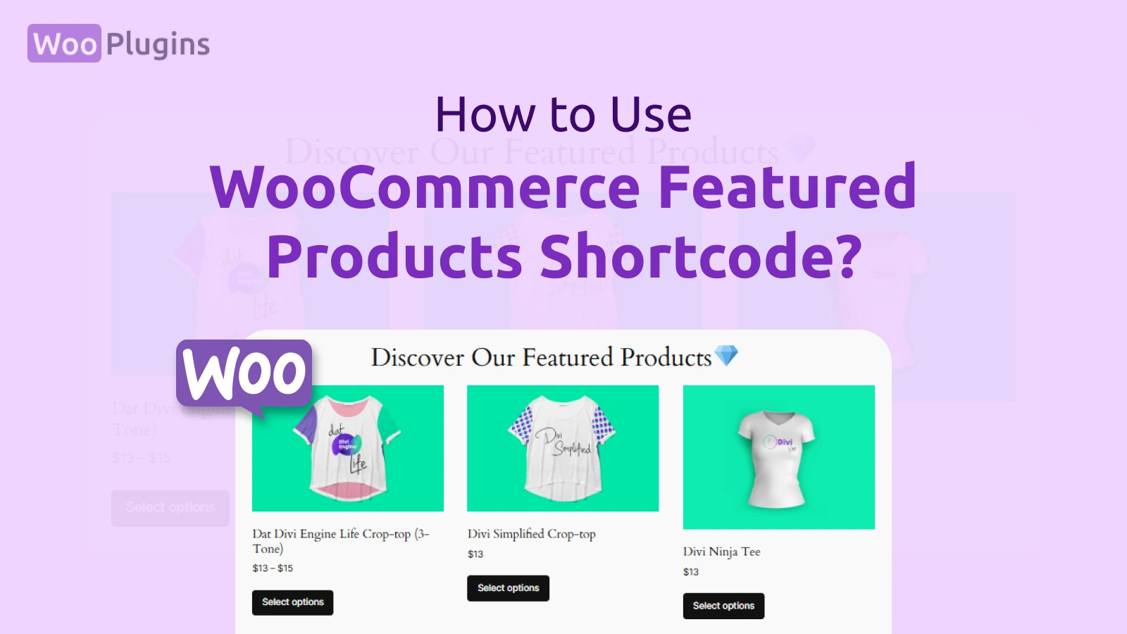 how to use WooCommerce featured products shortcode?